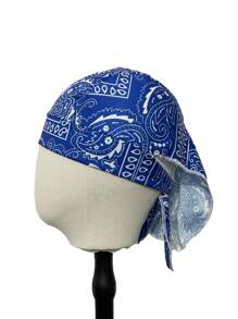 1 Peça de Bandana Elástica de Tecido/Estampa de Piratas, Design Aleatório Devido ao Corte, Adequada para Ciclismo, Esportes, Unissex