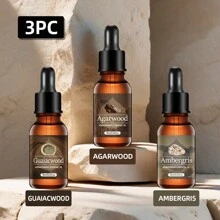 1pc/3pcs Wooden Aromatherapy Essential Oil Sets, Gift Gift Set Diffuser Candle Holder Refill Liquid, Home Office Car Scented Oil Humidifier Gifts Birthday Graduation