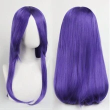 Karida Perruque de cosplay en fibre synthétique de 40 pouces avec frange, cheveux droits à couches piquantes universels, perruque en fibre résistante à la chaleur pour costume d'homme, perruque de cosplay unisexe pour adulte à l'aspect naturel de haute densité - Multicolore - Voir 44