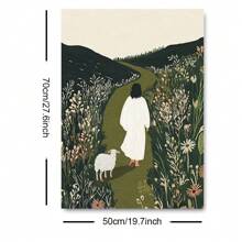 1 幅带框/无框耶稣离开 99 个好牧人艺术海报圣经艺术绘画帆布印刷墙画适用于宿舍、公寓、客厅、卧室、现代家居装饰 - 彩色 - 查看 9