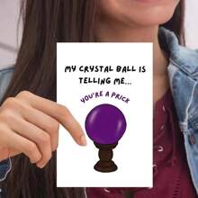 1 张，带信封的粗鲁搞笑生日贺卡，非常适合最好的朋友、丈夫和妻子、情人和配偶、黄色笑话、商务用品、不寻常的物品、有趣的生日贺卡、有趣的水晶球生日贺卡。 - 彩色 - 查看 3