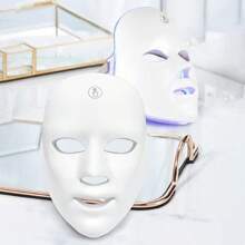 Mascara Led Cromoterapia y Fototerapia Facial Inalámbrica usb - Blanco - Ver 7