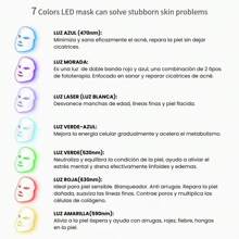 Mascara Led Cromoterapia y Fototerapia Facial Inalámbrica usb - Blanco - Ver 6