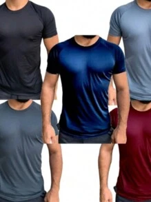 Kit 4ps DRY FIT MESH T-SHIRT Kit 4ps S,M,L,XL,G1,G2,G3,Colors And Styles Sold Randomly - Multicolor - View 3