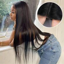 Glueless Wigs Human Hair Ready To Wear Bone Straight Human Hair Wigs 30 Inch Pre Cut 5X5 Lace Closure Wig Human Hair - Natural Black - View 2