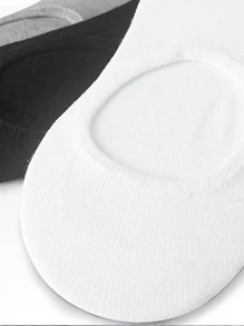 6 pares de calcetines de tobillo para hombres, calcetines invisibles de color negro y blanco sólido, transpirables, absorbentes del sudor y resistentes al olor para el verano