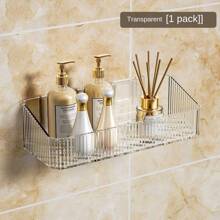 No-Drill Bathroom Shelf Toilet Rack Accessories Bathroom Storage Corner Shelve Kitchen Wall Dinding