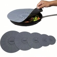 5 pièces Couvercles en silicone pour micro-ondes, couvercles hermétiques en silicone réutilisables, résistants à la chaleur pour micro-ondes, couvercles anti-poussière et anti-éclaboussures pour bols, assiettes, casseroles et poêles. Couvercles anti-éclaboussures, utilisables au micro-ondes, sur la cuisinière, au réfrigérateur et au congélateur