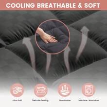 JustLet Quilted Mattress Topper Mattress Topper Mattress Protector Extra Thick Mattress Pad Cover Fluffy Mattress Cover Machine Washable