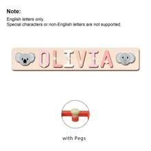 Customized Personalized Name Puzzle Board, Christmas Gift, Name Puzzle, First Birthday Gift, Unique Name Puzzle Board, Baby Boy Or Girl Early Education Toy, 3D Letter Puzzle Toy, Customized Baby Name - Multicolor - View 15