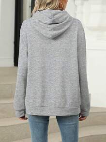 Sudadera con capucha para mujer, de manga larga, holgada, con bolsillos, para primavera y otoño