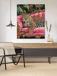 1 Set Vintage Leopard personalisiertes DIY digitales Ölgemälde Set, sorgfältig gefertigtes Ölgemälde, Verwendung von Farben, um Ihre Persönlichkeit auszudrücken, wähle ein Ölgemälde aus, um deinen Raum zu dekorieren, Verwendung von Farben, um das Leben zu dekorieren und die Persönlichkeit auszudrücken. Komm und starte deine Kunstereise. 40*50cm