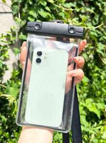 1Pc Waterproof Phone Case Cell Phone Waterproof Bag Crossbody Lanyard Universal Touch Screen Swim Dive Protective Cover Sports Bag School Supplies School Stuff For School For Student Phone Case Beach Bag Cruise Essentials For Swimming, Water Sports, Drifting Equipment Storage Bag,Gym Bag, Gym Bags, Glowmode Organizer, Glowmode Bag, Phone Hold Case, Traveling Bag