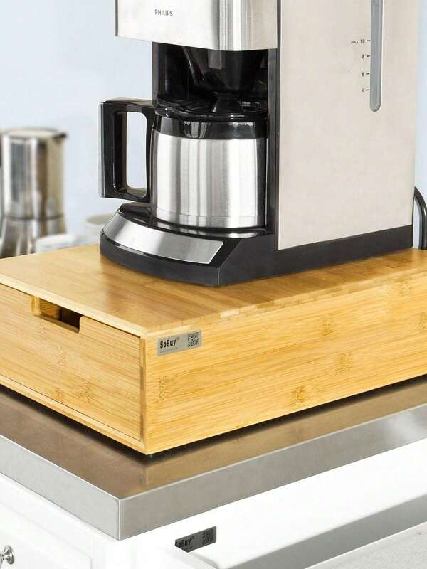 SoBuy FRG83-N Kaffeekapsel Box Kapselspender Schreibtischorganizer Kapselständer Monitorständer Monitorerhöhung Bambus BHT ca.: 30x12x42cm