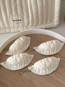 1pc Creative Cute Simulated Dumpling Squishy Toy, Stress Relief Fidget Toy, Student Gift, Hanging Decor