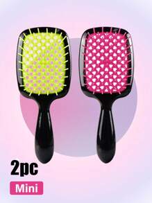 1支/2支迷你干湿两用透气梳，轻松梳理卷发，去除缠结，轻巧便携，适合所有发质。这款梳子是理发店、美容院、旅行必备的美发工具，也是返校季、度假旅行的理想之选。它适用于各种发质，是女性的必备美发用品。这款梳子可用于梳理头发、边缘梳、顺发梳等，是美发产品、美发工具、护发用品、卷发梳等产品的理想之选。它还可用于理发、美发设备、旅行等场合。 - 彩色 - 查看 6