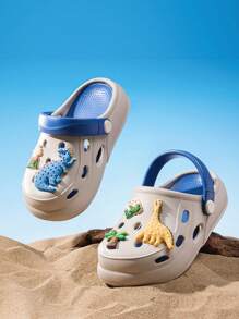 1 par de sandalias transpirables de tipo slip-on para niños, con suela blanda y antideslizante, para usar en casa en verano