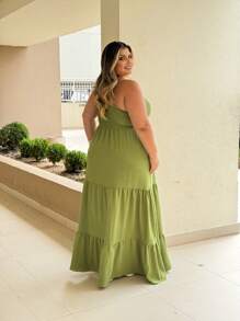 Plus Size Dresses - Dark Green - View 2
