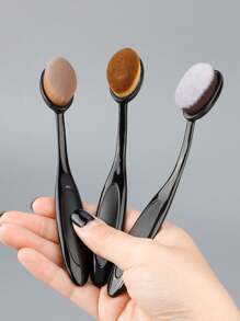 Premium Quality For Airbrush Finish, Suitable For Powder, Cream, And Liquid Formulas, Vegan-Friendly,Professional Oval Loose Powder Toothbrush Foundation Makeup Brushes For Blending Liquid, Cream Or Flawless Powder Cosmetics - Multicolor - View 2