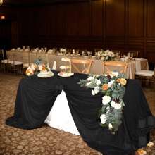 eluckya Glitter Tablecloth, 60x102 Inches, Rectangular/Round Sequined Tablecloth, Suitable For Wedding Supplies, Party Decorations, New Year's, Birthday Decorations,  Kitchen Essentials, Table Decorations, Home Décor, Holiday Decorations, Graduation And Bridal Gifts,Bachelor/Bachelorette Parties, Picnics, Bachelorette Parties, Wedding Decor, Valentine's Day, Wedding Items, Bedroom Decor, Party Supplies, Easter. - 黑色 - 查看 5