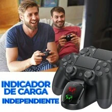 Estación de Cargador para Controladores DualShock de Playstation – Carga Rápida y Conveniente - Negro - Ver 1
