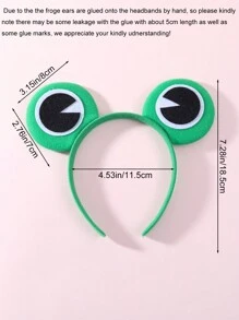 2/4/6/12pcs Girls Frog Headbands, Cute Green Cartoon Animal Hair Bands, Fun Cosplay Headbands, Suitable For Party And Daily Wear - Green - View 6