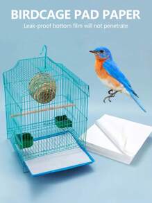 100入組加厚一次性寵物鳥籠紙盤,無紡布鸚鵡籠墊,清潔用紙 - 白色 - 查看 10