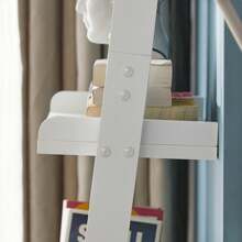 SoBuy Modern 5 Tiers Ladder Shelf Bookcase, Storage Display Shelving Wall Shelf, 189x56cm, White, FRG17-W - White - View 8