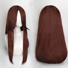 40英寸短款合成假发，带刘海，男女通用，适合男士佩戴，层次感直发，无胶耐热纤维，高密度，外观自然