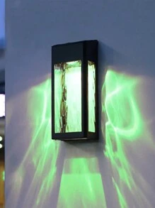 1/2 Stück Solarwandleuchten für den Außenbereich, Solarwandleuchten mit gewelltem/Blasenglas, Solarzaunleuchten, dekorative Solarleuchten für den Außenbereich mit automatischer Ein-/Ausschaltung, Warmweiß-/Farbwechsel-Beleuchtung für Dekorationsbeleuchtung an Wänden, Zäunen, Höfen, Veranden, Gärten, Solarleuchten für den Außenbereich