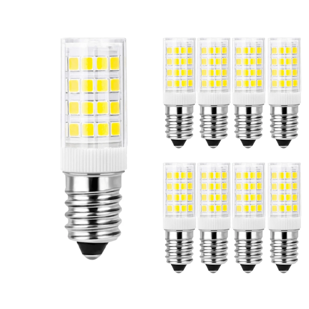 8 个 E14 7W LED 灯泡，110-220V，无闪烁，适用于吊扇、吊灯、台灯、室内照明，不可调光