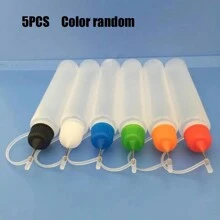 5件套長陶器diy擠泥繪畫瓶隨機顏色擠壓顏料瓶顏料包裝瓶 - 彩色 - 查看 11