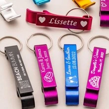Personalized Bottle Opener Keychains - Custom Engraved Birthday Favors In Bulk, 21st 30th 40th 50th Party Supplies, Beer Openers, Unique Party Favors, Multi-Functional, Ornamental, Anti-Mold, Reusable, Adorable, High-Quality, Cute, Modern, Custom, Personalized, Unique, Ideal Gifts For Him, Ideal Gifts For Her, Her, Girlfriend, Family, Friends, Son, School Students, Workers, Kids, Dining Room, Bathroom, Living Room, Bedroom, Office, Tea Room, School, Home