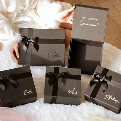 Personalized Magnetic Gift Box - Customizable Birthday, Wedding And Christmas Gifts, Waterproof, Seal, No-Iron, Engraved, Ornamental, Exquisite, Vintage, High-Quality, Adorable, Custom, Personalized, Unique, For Anniversaries, For Valentine's Day, For Weddings,Wedding Essentials,Customized Gift Wrap Boxes,Warm Ambience,Home & Living,Christmas Home Atmosphere,Souvenirs,Reusable,Adorable,High-Quality,Chic Design