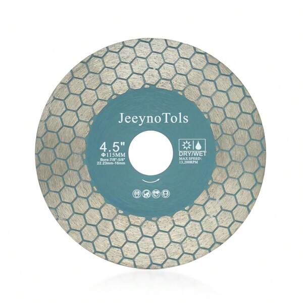4.5"(115mm) Tile Diamond Saw Blade - Dual Coated Cutting And Grinding Disc Arbor 7/8"-5/8" For Granite Marble Quartz Ceramic Porcelain Blade