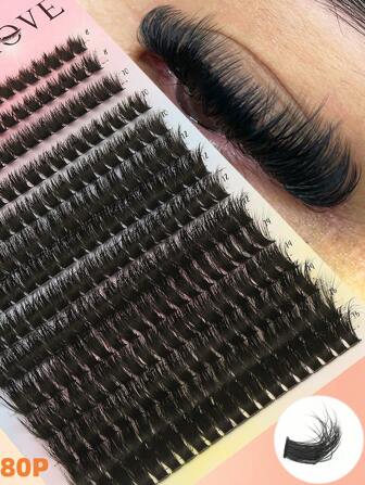 280pcs/Set Mixed Russian Volume Lashes, 8mm-16mm Mixed Length, Natural Style Russian Flat Dense Fluffy Handmade Mink Fur Lash Clusters For DIY Home Use, Mink Fur-Like Texture, Natural & Soft, Enhances Eye Makeup, Suitable For Daily, Party, Stage, Evening Makeup, Great Gift For Women's Day, Valentine's Day, Music Festival, Christmas, Thanksgiving, Back To School, Wedding Lash Clusters, Eyelash Clusters, Individual Eyelashes, Lashes, Fake Lashes