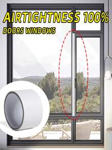 1 rol winddichte tape, zelfklevende geluidsdichte afdichting, raamafdichting, winter winddichte tape, accessoires voor het blokkeren van koude wind, tape op basis van leerreparatiedoek, waterdichte zitkussens voor elektrische auto's met hoge viscositeit, leren stoel en bankreparatie