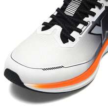 XTEP Men's Low-Top Sneakers, Fitness Training Casual Shoes, Lightweight Comfortable Running Shoes - Sail White/Black/Light Red Orange - View 7