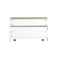 SoBuy KMB80-W Children's Toy Chest, Toy Box, Storage Box, Shoe Bench With Seat Cushion, Bench, Toy Storage For Children, White, Approx. 60x35x34cm (WxHxD) - White - View 4