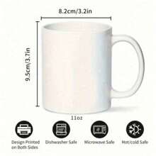 1pc Love My Boy Ceramic Coffee Mug - Insulated, Reusable, Hand Wash Only - Ideal For Birthdays, Holidays, Christmas, New Year, Valentine'S Day - White Mug - 11OZ - View 6