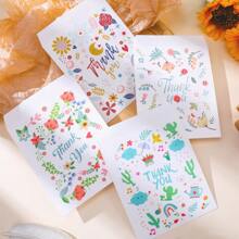 24pcs Floral Thank You Gift Paper Bags With Stickers, Cute Animal Balloon Birthday Party Gift Paper Bags With Stickers, Kraft Happy Birthday Gift Bags, Colorful Packaging Bags For Birthday Party Decor