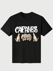 Caifanes - Rock En Español Jaguares T Shirt   Casual Digital Print 220g Pure  Heavy 100% Cotton T Shirt - Black - View 1