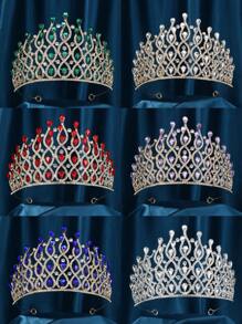 Tiara de princesa, corona para mujeres y niñas, diademas con cristales para novia, princesa para boda y fiesta, regalo de San Valentín, regalo blanco, tocado elegante para boda - Multicolor - Ver 1