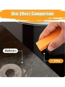 Stainless Steel Scratch Limescale Eraser,Magical Eraser Stainless Steel Stain Limescale Remover, Rubber Rust Cleaning Eraser For Knives & Pans Kitchen, Bathroom, Household (Orange) Perfect For Cleaning And Removing Water Stains And Rust From Appliances And Kitchenware