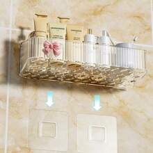 No-Drill Bathroom Shelf Toilet Rack Accessories Bathroom Storage Corner Shelve Kitchen Wall Dinding
