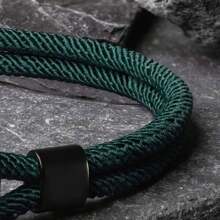 1pc Milan Rope Bracelet, Ocean Series Anchor Braided Rope Bracelet, Creative Unique Design, Suitable For Men & Women, Daily Wear - Simple Buckle - View 2