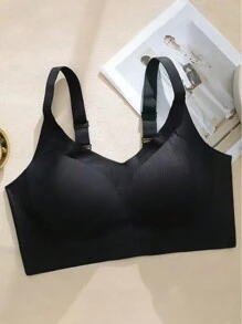 3pcs Uplift & Enhance Full Coverage Wireless Bra, Adjust & Minimize Side Bulge, Seamless Undergarment For Plus Size Women