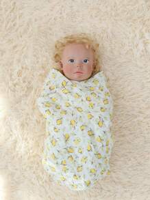 1 件平纹细布柔软襁褓毯、浴巾、哺乳巾、摄影毯、婴幼儿洗澡礼物 - 彩色 - 查看 4