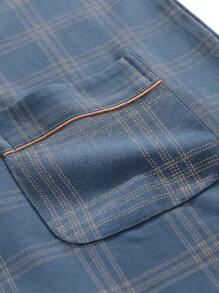 1set Men Plaid Long Sleeve Breathable Moisture Wicking Top & Pants Sleepwear Set(Spring & Autumn), Fall Winter Clothes