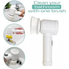 Electric Cleaning Rotary Brush Band, Multiple (With 3 Brush Heads, 4 Brush Heads, 5 Brush Heads) Power Cleaning Brush, Household Rechargeable Handheld Shower Cleaning Brush For Bathroom Wall Tile Floor Bathtub Kitchen